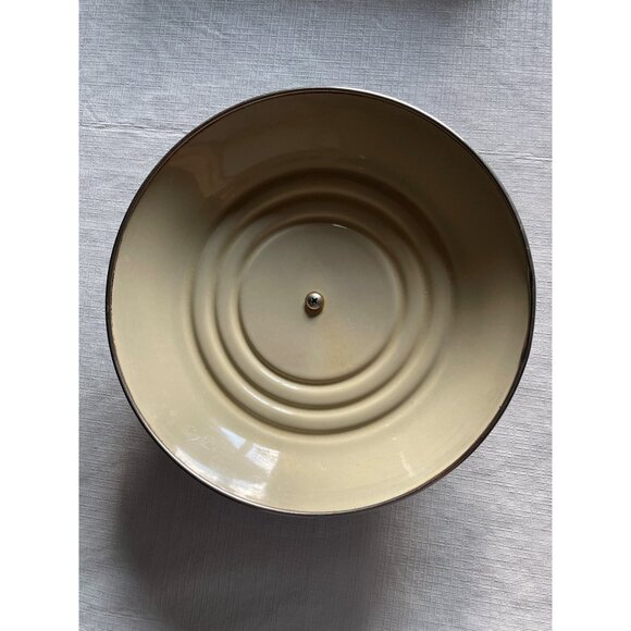 Le Creuset Blue Cast Iron Lid With Black Knob For Dutch Oven 30cm Diameter - Picture 3 of 10